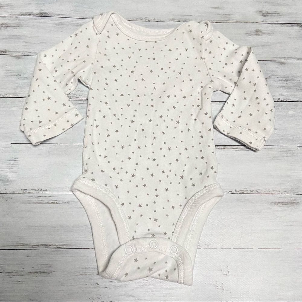 🍭6/$30 Amy Coe Star Pima Cotton Long Sleeve Onesie - 3 m